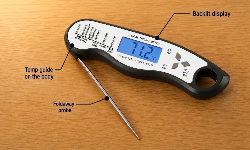 Meat thermometer features