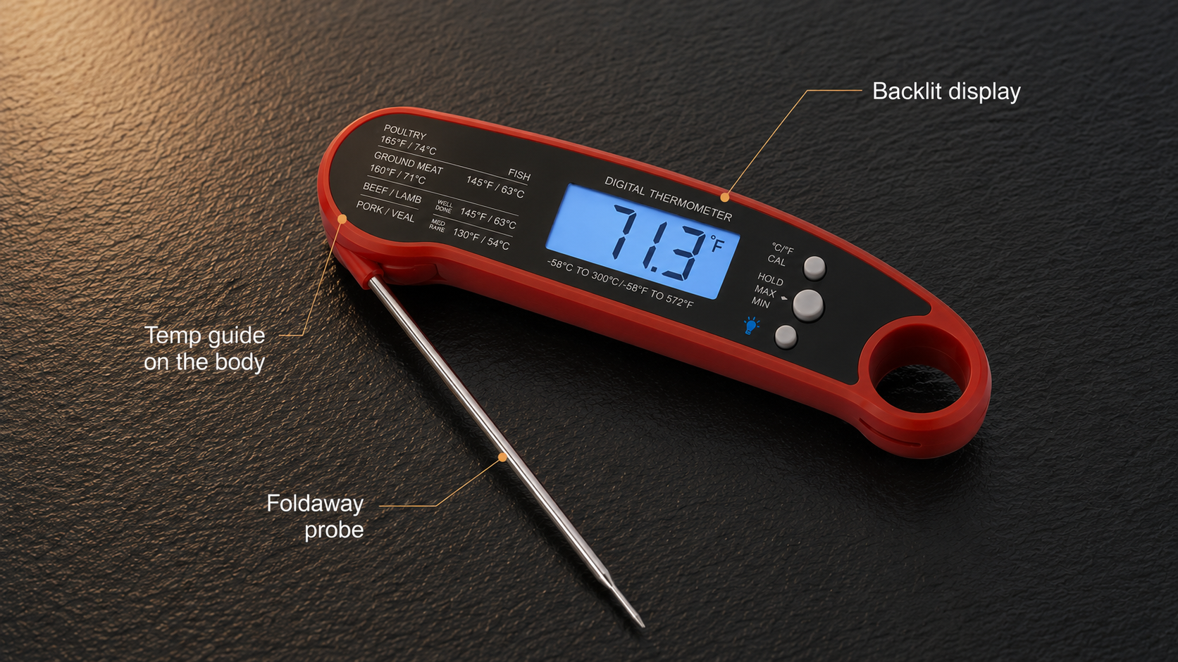 Meat thermometer features