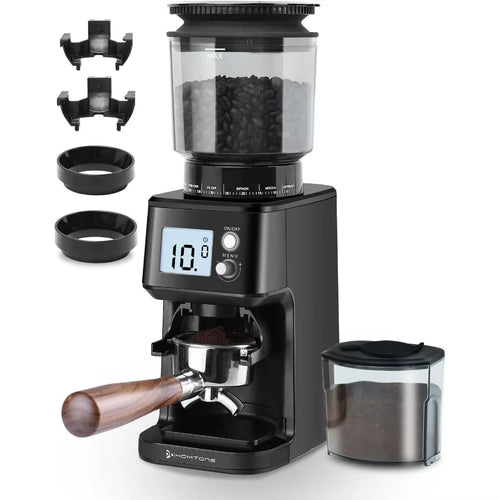 Conical Burr Espresso Coffee Grinder Electric Coffee Grinder with 51 Precise Settings 120V Espresso Grinder with Portafilter Ho